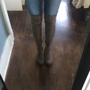 Stuart Weitzman Over the Knee Faux Suede Boots